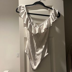 White aritzia bodysuit